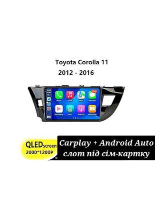 Магнитола 2k android toyota corolla 2014-2016, 4/32, 8 ядер, carplay, слот под сим-карту + рамка!