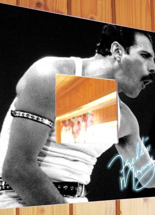 Зеркало "группа queen. фредди меркьюри. freddie mercury" подарок для фанатов, музыкантов и любителей