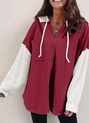Женская рубашка оверсайз тринит + ангора