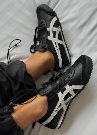 Жіночі кросівки в стилі asics onitsuka tiger mexico 66 black.1 фото