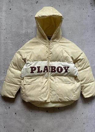 Женская зимняя куртка пуховик playboy x missguided размер м-l