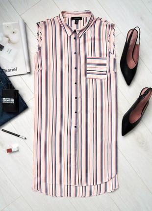 Подовжена сорочка в смужку
