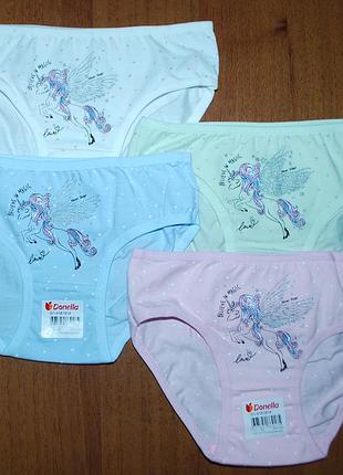 Набор 4 шт трусики 0-1 рост 86-92 донелла donella единорог