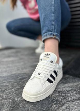 Женские кроссовки adidas campus x bad bunny white black