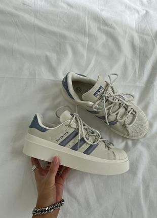 Кросівки adidas superstar beige violet уцінка