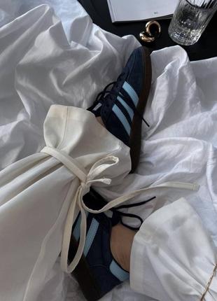 Жіночі кросівки в стилі adidas spezial handball blue.4 фото