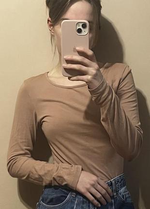 Персиковий / тілесний лонгслів