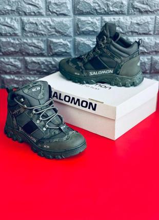Мужские сапоги salomon зелёные берцы саломон чоловічі сапоги саломон