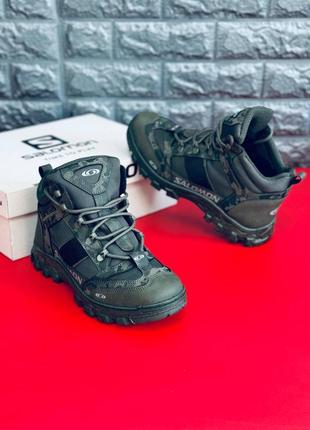 Мужские сапоги salomon зелёные берцы саломон чоловічі сапоги саломон