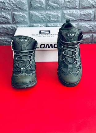 Мужские сапоги salomon зелёные берцы саломон чоловічі сапоги саломон