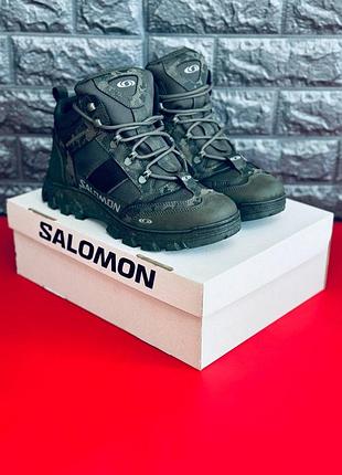 Мужские сапоги salomon зелёные берцы саломон чоловічі сапоги саломон