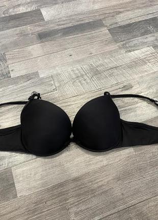 Черный бюстгальтер пуш ап