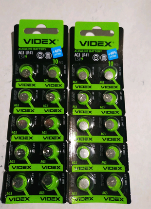 Батарейки videx alkaline ag3.нові.