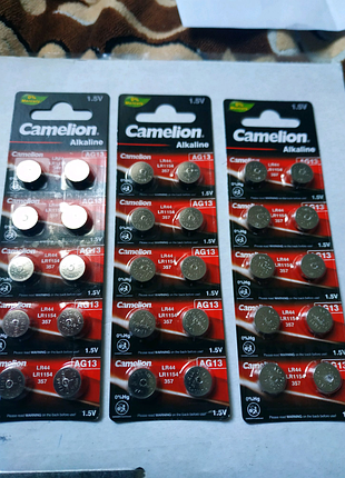 Батарейки camelion alkaline ag13 lr-44 нові.