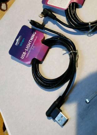 Кабель wiren usb-lightning 1m.2a.новий. 3