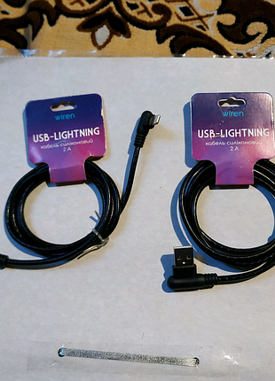 Кабель wiren usb-lightning 1m.2a.новий. 4