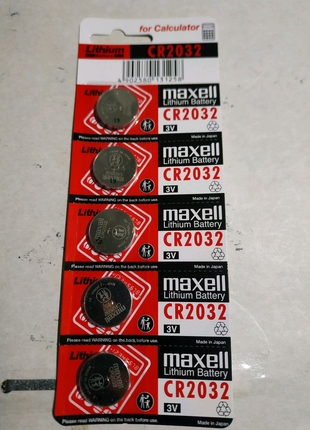 Батарейки maxell cr-2032 lithium battery.нові.