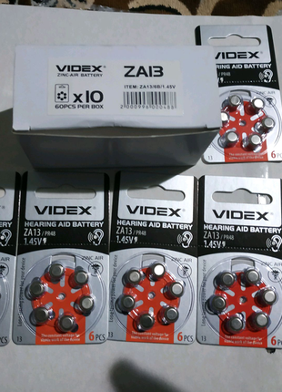 Батарейки в слуховий апарат videx za13.1 фото