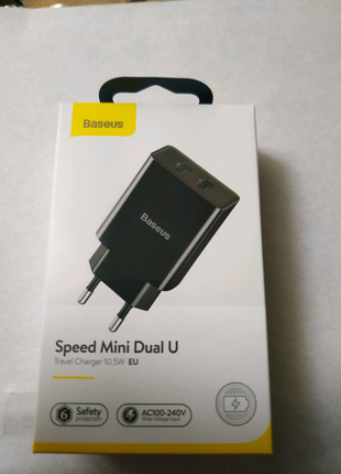 Сзу baseus speed mini dual u. 10,5 w. нове.