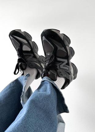Женские кроссовки в стиле new balance 9060 black.4 фото