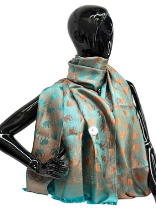 Женский шарф палантин fashion loft (100% шелк 170х70см)1 фото
