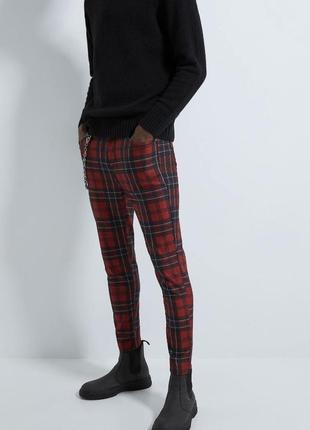 Брюки zara в клетку