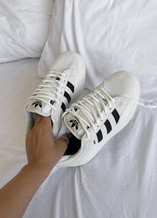 Adidas campus x bad bunny beige black уценка7 фото