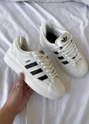 Adidas campus x bad bunny beige black уценка1 фото