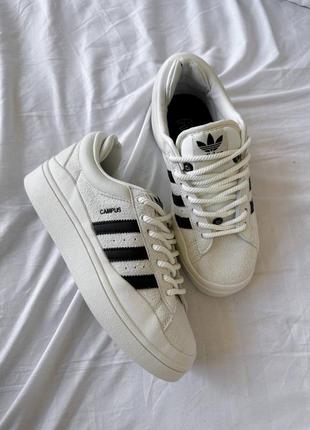 Adidas campus x bad bunny beige black уценка5 фото