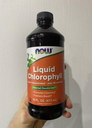 Рідкий хлорофіл now foods chlorophyll liquid 473 ml mint
