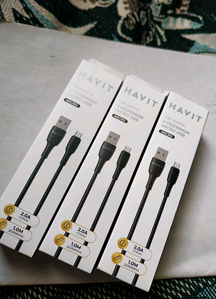 Кабель havit usb+microusb 2,0 a 1m. новий.