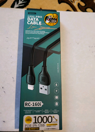 Кабель remax rc-160i 2,1a lighting for iphone.новий.