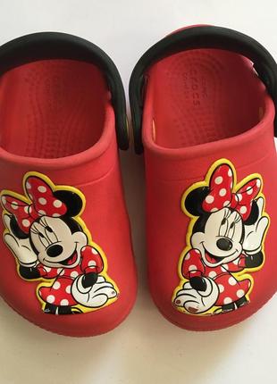 Кроксы 13 см микки сабо тапочки сrocs minnie mouse c6