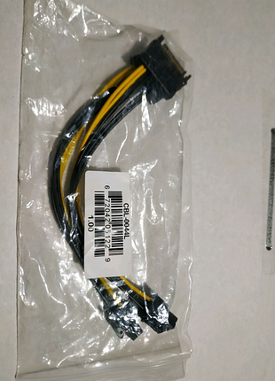 Шнур на живлення відеокарти новий.6pin+sata.