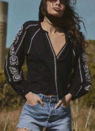 Вишита сорочка рубашка блузка zara