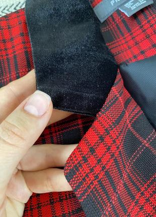 Піджак у клітинку primark червоний двобортний жіночий класичний базовий шкільний офісний4 фото