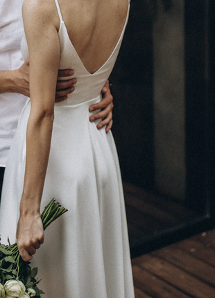 Платье свадебное\ выпускное, ручная работа, итальянский шелк3 фото