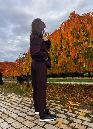 Костюм на флісі шоколадний