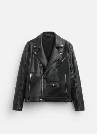Мужская косуха zara куртка из искусственной кожи