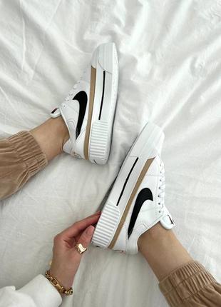 Уценка nike court legacy white black9 фото