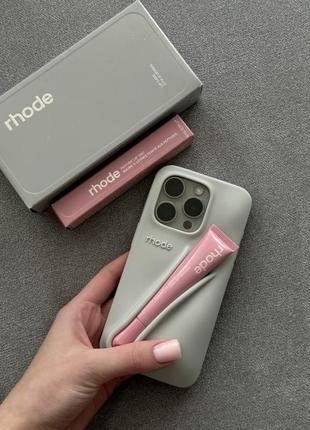 Набор 🌸 чехол и блеск тент rhode peptide lip tint🌸