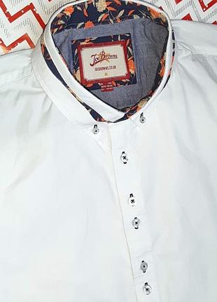 😉1+1=3 стильная белая мужская рубашка оксфорд хлопок joe browns, размер 52 - 54