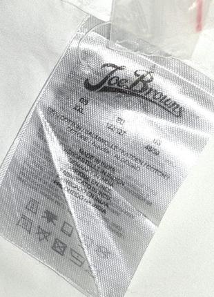 😉1+1=3 стильная белая мужская рубашка оксфорд хлопок joe browns, размер 52 - 54