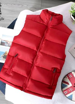 Мужская жилетка цвета: черный, белый, красный