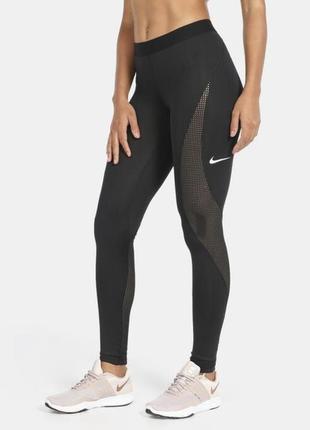 Nike pro hypercool оригинальные лосины леггинсы высокая посадка nike pro combat