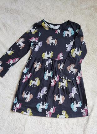 Платье платье с эдинорогами h&m 110 116