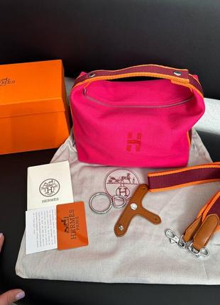 Текстильный клатч hermes