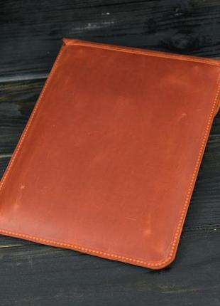Кожаный чехол для macbook дизайн №36, натуральная винтажная кожа, цвет коричневый, оттенок коньяк4 фото