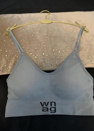 Топ топик бюстгальтер с чашками alexander wang в рубчик