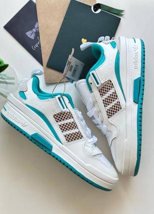 Жіночі кросівки adidas forum white/green